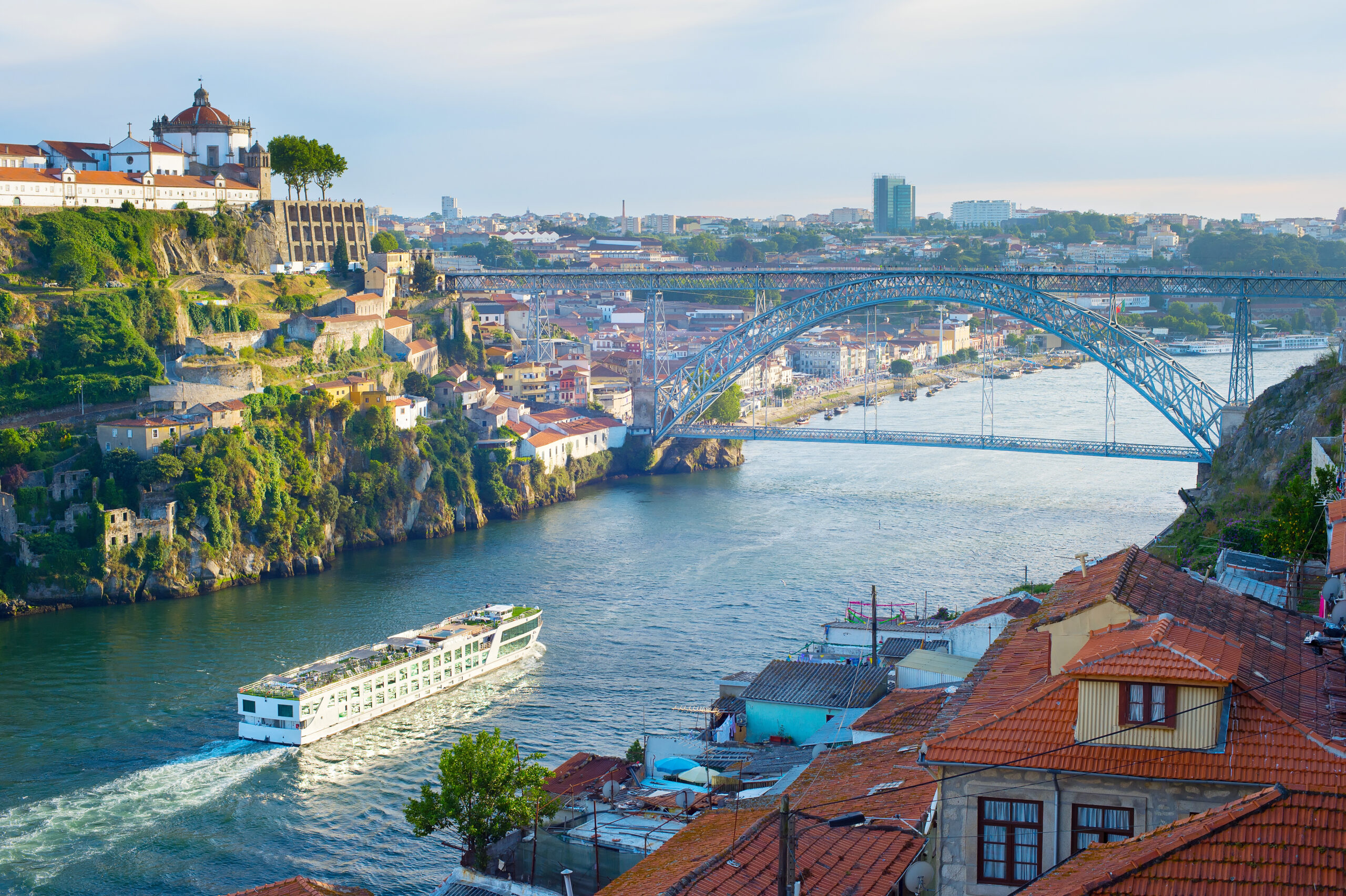 Cruise ship. Douro river. Porto European River Cruise Ship