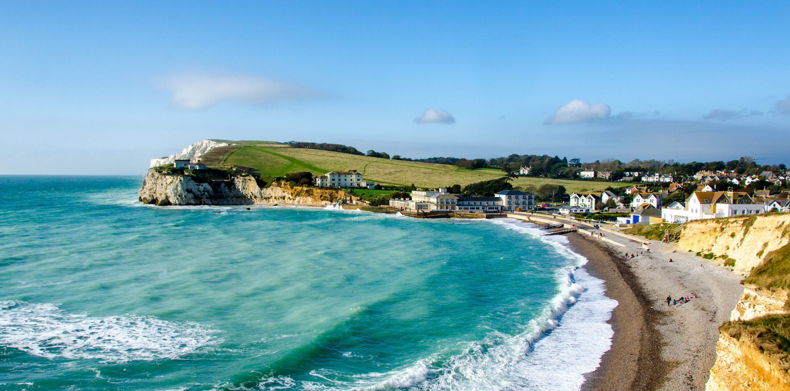 Freshwater Bay and Tennyson Down on the Isle of Wight, UK